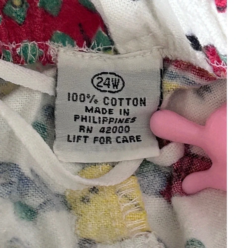 Womens Pajama Set 24W Vintage Kmart 80s Christmas Reindeer Print Long‎ Sleeve